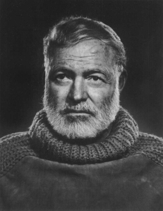 Karsh's portrait of Ernest Hemingway